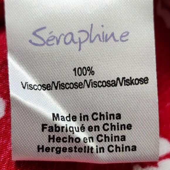 Seraphine Women's Red & White Floral Maternity/Nursing Wrap Dress Size 2, 4 & 6 - Picture 8 of 9